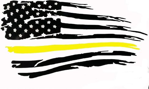 23 Colors / 3 Sizes Thin Line American Flag Tattered Distressed Decal Sticker for Car Truck Cup Reflective Options in Saudi Arabia