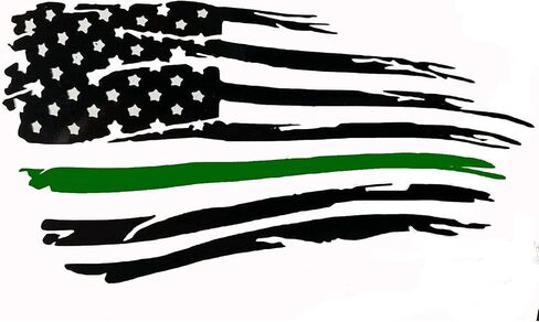 23 Colors / 3 Sizes Thin Line American Flag Tattered Distressed Decal Sticker for Car Truck Cup Reflective Options in Saudi Arabia