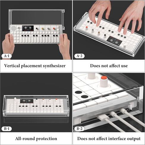 Geekria Synthesizer Clear Acrylic Case Protector, Magnetic Closing Dust Cover, Compatible with Teenage Engineering OP-1 Field/OP-1 / OP-XY Portable Synthesizer (Clear) in Saudi Arabia