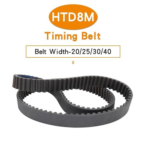 Toothed Belt HTD8M-3424/3480/3600/3640/3720/3824/4000 Teeth Pitch 8mm Rubber Machine Width 20/25mm(HTD8M4000-500T-4000,20mm) in Saudi Arabia