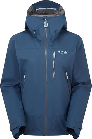 Rab Women's Downpour Mountain Jacket - Lightweight Waterproof Hooded Coat for Hiking, Trekking, & Climbing in Saudi Arabia