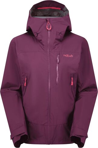 Rab Women's Downpour Mountain Jacket - Lightweight Waterproof Hooded Coat for Hiking, Trekking, & Climbing in Saudi Arabia