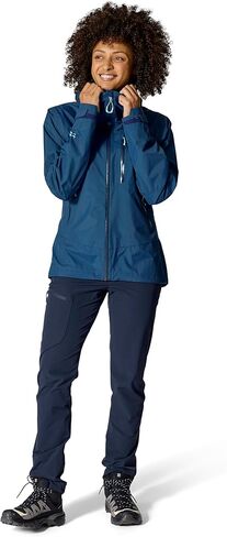 Rab Women's Downpour Mountain Jacket - Lightweight Waterproof Hooded Coat for Hiking, Trekking, & Climbing in Saudi Arabia