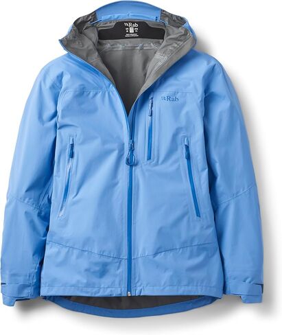 Rab Women's Downpour Mountain Jacket - Lightweight Waterproof Hooded Coat for Hiking, Trekking, & Climbing in Saudi Arabia