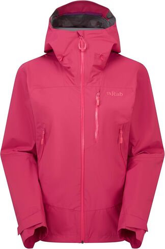 Rab Women's Downpour Mountain Jacket - Lightweight Waterproof Hooded Coat for Hiking, Trekking, & Climbing in Saudi Arabia