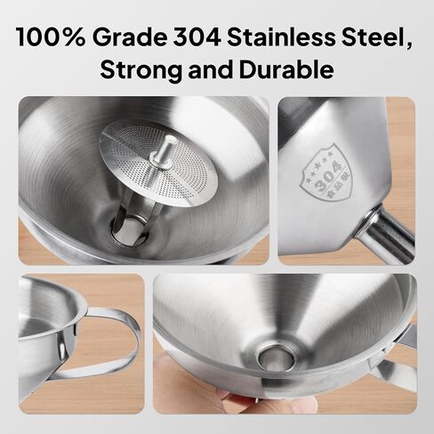ELEGOO 3D Stainless Steel Funnel, Metal Funnel with Filter and Brush, Used for Filtering and Splash Prevention of 3D Printer Resin in Saudi Arabia