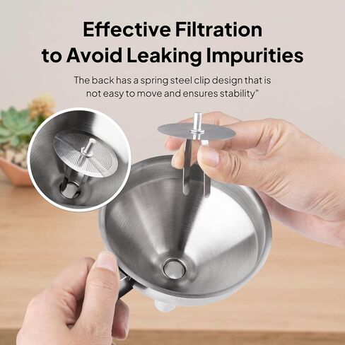 ELEGOO 3D Stainless Steel Funnel, Metal Funnel with Filter and Brush, Used for Filtering and Splash Prevention of 3D Printer Resin in Saudi Arabia