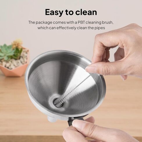 ELEGOO 3D Stainless Steel Funnel, Metal Funnel with Filter and Brush, Used for Filtering and Splash Prevention of 3D Printer Resin in Saudi Arabia