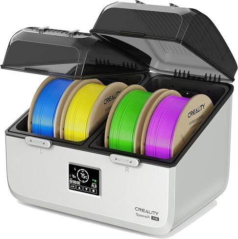 Creality Filament Dryer Box for 4 Spools, Space Pi X4L Dual Independent Heating Chambers with Fan, 75°C Rapid Dryer for PLA PETG TPU ABS PET PC ASA PAHT, 3D Printer Filament Storage & Dehumidifier in Saudi Arabia