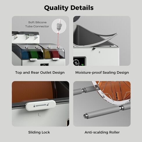 Creality Filament Dryer Box for 4 Spools, Space Pi X4L Dual Independent Heating Chambers with Fan, 75°C Rapid Dryer for PLA PETG TPU ABS PET PC ASA PAHT, 3D Printer Filament Storage & Dehumidifier in Saudi Arabia