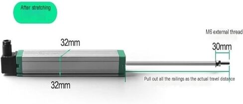 Injection molding Machine Electronic Ruler tie Rod Type Linear Displacement Sensor KTC50mm-600mm Meter Resistance Universal(500mm) in Saudi Arabia