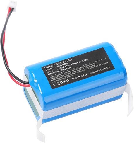بطارية بديلة 3400 مللي أمبير في الساعة لسمك القرش AV2511AE AV2501S RV2520A0US RV1000S RV1001AE RV1100VL RV101AE UR1000SR IQ R101 AI Robot PRO بطارية ليثيوم أيون للمكانس الكهربائية in Kuwait