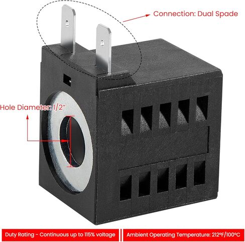 10225-96 Solenoid Coil 2-Pack 12VDC 16W Dual Spade Hydraulic Power Unit Lift Dump EF-1081 Replacement Coil for Valve Stem Series 08 80 88 98 in Saudi Arabia