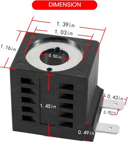 10225-96 Solenoid Coil 2-Pack 12VDC 16W Dual Spade Hydraulic Power Unit Lift Dump EF-1081 Replacement Coil for Valve Stem Series 08 80 88 98 in Saudi Arabia
