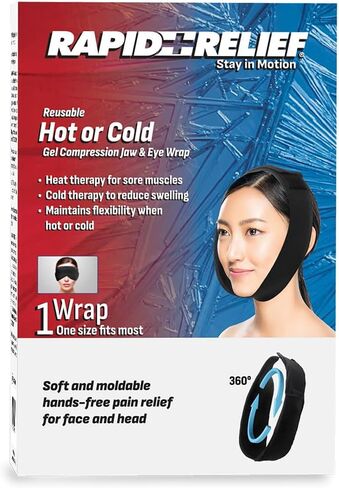 Rapid Relief Reusable Hot & Cold Compression Jaw & Eye Wrap – Adjustable Hydrogel Therapy for Facial Pain, Swelling & Tension Relief in Saudi Arabia