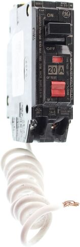 GE THHQB1120GFT GFCI Bolt-On Circuit Breaker, 120-Volt, 1-Pole, 20-Amp, 22kAIC in Saudi Arabia
