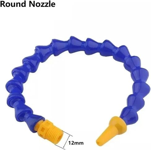 1pcs Plastic Flexible Water Oil Coolant Tube Hose With Round Flat Double Head Nozzle For CNC Milling Lathe Cooling Pipe(Round Nozzle) in Saudi Arabia