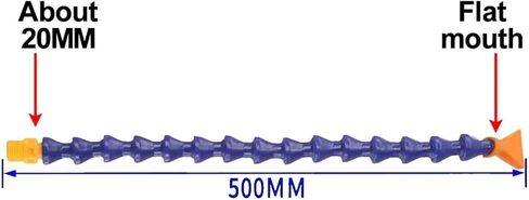1 قطعة أنبوب هوائي 1/4 "3/8" 1/2 "BPS ذكر الموضوع البلاستيك مرنة المياه النفط أنبوب تبريد خرطوم للمخرطة ماكينة بتحكم رقمي بالكمبيوتر ((فوهة مسطحة)) in Saudi Arabia