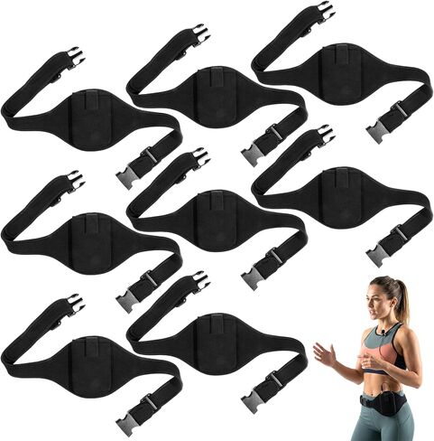 8 Pcs Mic Belt, Black Wireless Microphone Holder with Anti Dropping Strap Adjustable Neoprene Belt Waistband Bag for Theatre, Public Speaking, Fitness, Instructors, in Kuwait