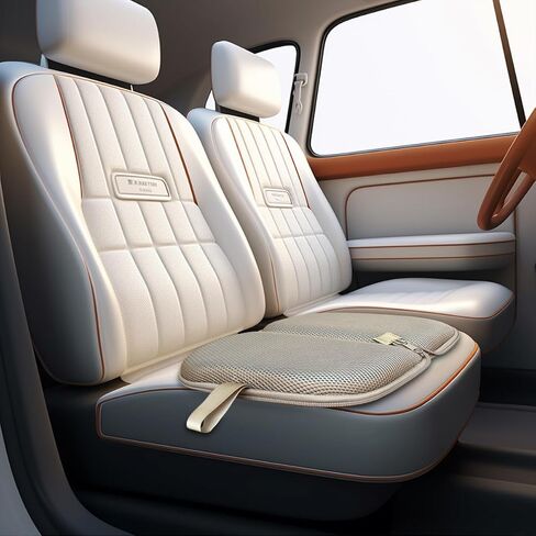 Foldable Cooling Gel Seat Cushion with Mesh Cover, Foldable Chair Cushion for Driving and Travel, Ventilative Mesh Cushion of Cooling Gel & Memory Foam for Fatigue Relief (1 in Black) in Saudi Arabia