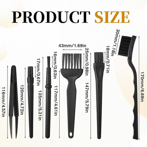 Keyboard Brush Anti Static Brush, 6PCS Mini Keyboard Cleaning Brushes Kit Electronic Dust Cleaning Brushes for Computer Motherboard Camera Small Space Remover for Mechanical Keyboards in Saudi Arabia