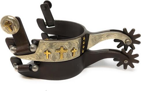 AJ Tack Youth Antique Brown Three Cross Spurs in Saudi Arabia