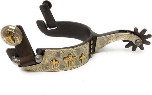 AJ Tack Youth Antique Brown Three Cross Spurs in Saudi Arabia