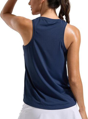 MathCat Women's Loose Fit Workout Tank Top, Racerback Quick Dry Yoga Tennis Shirts, Lightweight Athletic Sleeveless Tops in Saudi Arabia