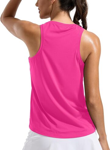 MathCat Women's Loose Fit Workout Tank Top, Racerback Quick Dry Yoga Tennis Shirts, Lightweight Athletic Sleeveless Tops in Saudi Arabia