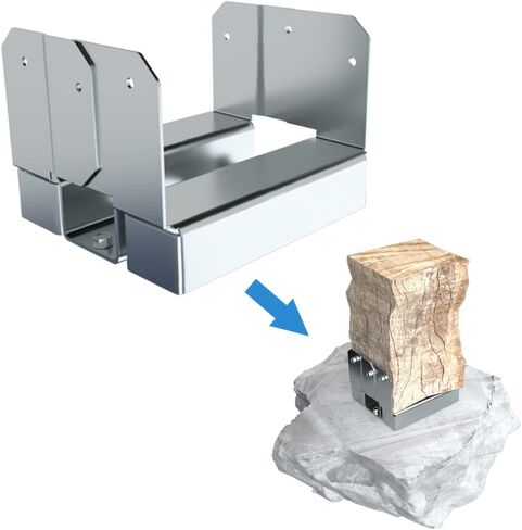20 PCS Nominal 4x4 Post Base, 1-Inch Standoff, Deck Post Anchor for Fence Handrail and Railing, 4x4 Pergola Brackets Kit – Wood Post to Concrete and Wooden Floor in Saudi Arabia