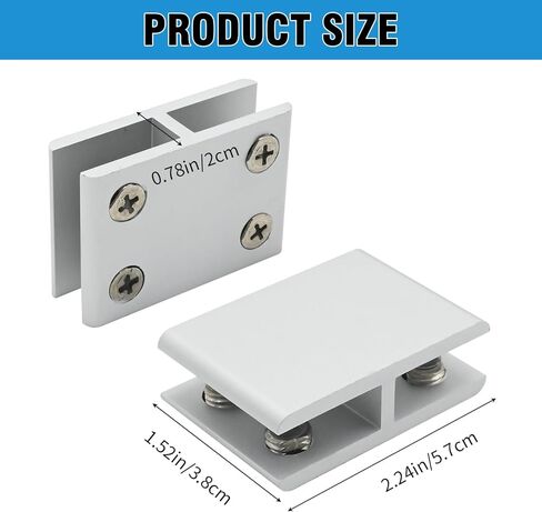 4Pcs For 8-10mm Thick Glass to Glass Clamp 180° Aluminum Guard Connector Support Bracket in Saudi Arabia