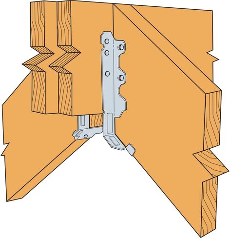 Simpson Strong-Tie LRU28Z - شماعة رافتر مثبتة على الوجه من LRUZ - موصلات بناء خشبية مائلة قابلة للتعديل، فولاذ مقاس 18، للعوارض الخشبية الصلبة 2x8 (عبوة من 25 قطعة) in Saudi Arabia