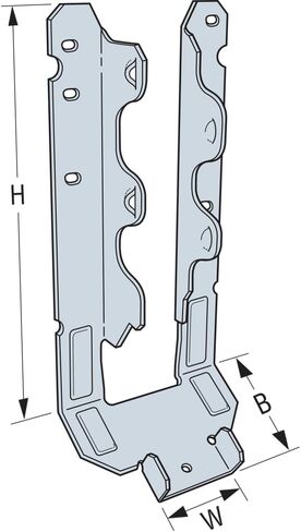 Simpson Strong-Tie LRU28Z - شماعة رافتر مثبتة على الوجه من LRUZ - موصلات بناء خشبية مائلة قابلة للتعديل، فولاذ مقاس 18، للعوارض الخشبية الصلبة 2x8 (عبوة من 25 قطعة) in Saudi Arabia