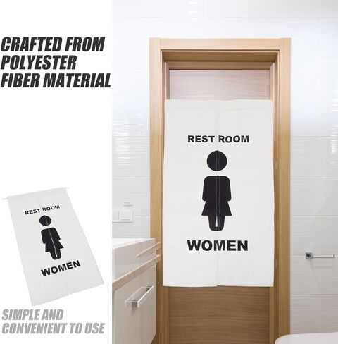 ERINGOGO Toilet Doorway Curtain 70x120cm Universal Public Toilet Curtain Half Shielding Panel Wear-Resistant for Commercial Restrooms in Saudi Arabia