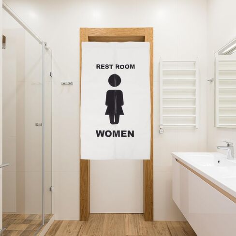 ERINGOGO Toilet Doorway Curtain 70x120cm Universal Public Toilet Curtain Half Shielding Panel Wear-Resistant for Commercial Restrooms in Saudi Arabia
