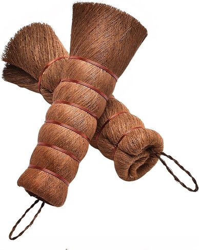 1 Pack Palm Dish Brush, Natural Palm Fiber Scrub Brush for Washing Dishes, Pots & Pans - Soft, Dense Bristles Non-Scratch, Hanging Loop for Easy Storage, Ideal for Kitchen Cleaning in Saudi Arabia
