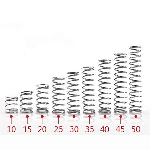 Replacement Springs, 304 Stainless Steel Compression Return Spring Wire Diameter 0.5mm, Length 50mm 10pcs(10mm) in Saudi Arabia