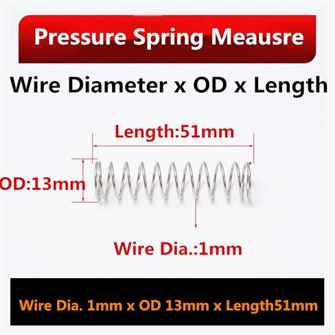 Replacement Springs, 10pcs Stainless Steel Compressed Spring Micro Reset 0.1-0.8mm Wire Diameter (Note Size)(Length10) 0.7mm) in Saudi Arabia