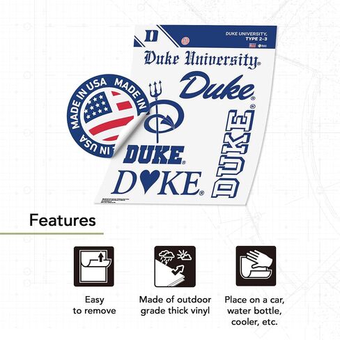 Desert Cactus Duke University Blue Devils Sticker Vinyl Decals Laptop Water Bottle Car Scrapbook T2 (Type 2-3) in Saudi Arabia