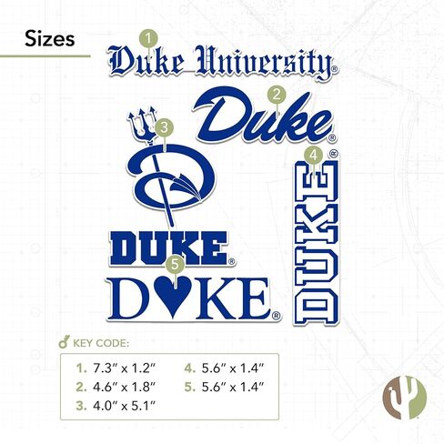 Desert Cactus Duke University Blue Devils Sticker Vinyl Decals Laptop Water Bottle Car Scrapbook T2 (Type 2-3) in Saudi Arabia