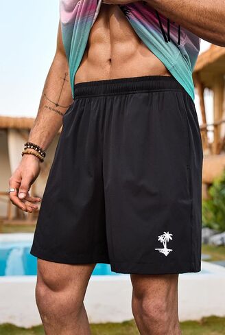 Mens Graphic Tank and Shorts 2 Piece Set Beach Summer Casual Outfit (S-XXL) in Saudi Arabia