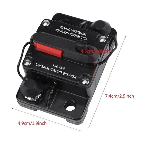150 Amp Circuit Breaker DC 12 Volt to 42 Volt Waterproof Car Audio Amplifier Protection with Manual Reset for Vehicle Stereo System in Saudi Arabia
