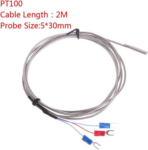 RTD PT100 Temperature Sensor Stainless Steel 3 Wire Thermistor Probe for PID Temperature Controller Range -50≧~350＜C, 2m in Saudi Arabia