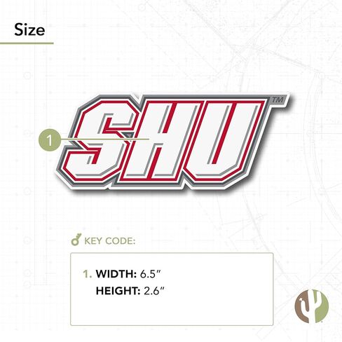 Desert Cactus Sacred Heart University Sticker Pioneers SHU Vinyl Decal Laptop Water Bottle Car Scrapbook (IND 005) in Saudi Arabia