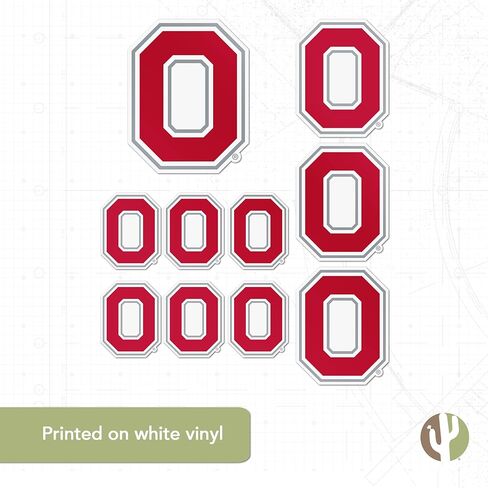 Desert Cactus The Ohio State University Sticker OSU Buckeyes Vinyl Decals Laptop Water Bottle Car Scrapbook Sheet T3 (Type 3-1) in Saudi Arabia