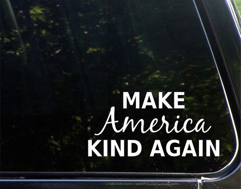 Sign Depot Make America Kind Again - 5-3/4" x 3-3/4" - ملصق من الفينيل مقطوع بالقالب/ملصق ممتص للصدمات للنوافذ والسيارات والشاحنات وأجهزة الكمبيوتر المحمولة، إلخ. in Kuwait
