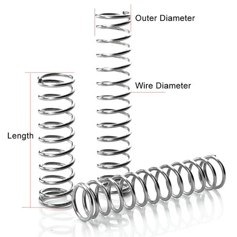 Stainless Steel Pressure Spring Compression Wire Dia 0.8mm Outer 13mm 14mm Length 10-50mm(20pcs,0.8x14x15mm) in Kuwait