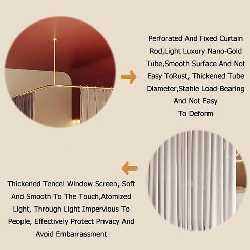 1pack Beauty Salon Partition Curtain,Metal U-Shaped Long Rod Room Partition,with Diagonal Rod for More Stability, Suitable for Beauty Salons Homes(Color3,120x230cm) in Saudi Arabia
