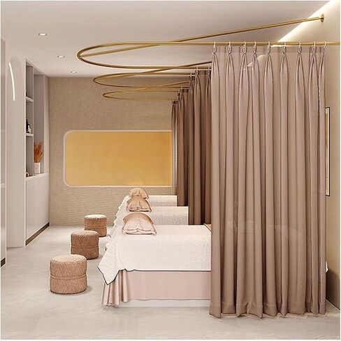 1pack Beauty Salon Partition Curtain,Metal U-Shaped Long Rod Room Partition,with Diagonal Rod for More Stability, Suitable for Beauty Salons Homes(Color3,120x230cm) in Saudi Arabia