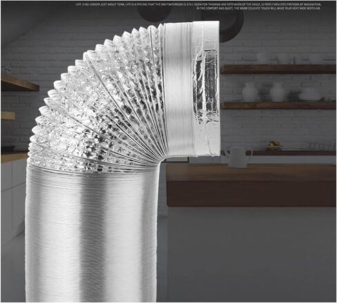 Dryer Vent Hose,Flexible Tumble Kit Ducting with Clamps Aluminium Tube for Kitchen Extractor Fan Duct(5m,120mm) in Saudi Arabia